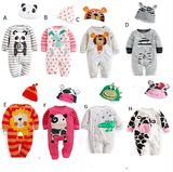 Baby Kids Toddlers Cartoon Animal Romper Jumpsuit Outfits Costume, Long Sleeved