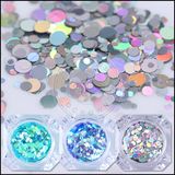 Mermaid Round Glitter Sequins Laser Holo Nail Art Flakes