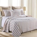 YDW Stripe Cotton Quilt in Natural (DO6049)