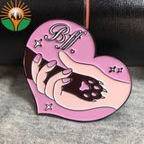 Wholesale Soft Enamel Love Heart Shape Badge for Couple Badge