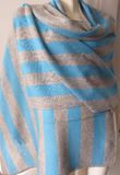 30% Cashmere 70% Wool Stripe Warp Shawl