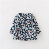 Korean Style Crew Neck Kids Dust Coat for Baby Girls