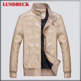 Winter PU Jacket for Men Leisure Coat