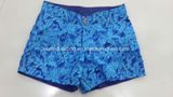 Oeko-Tex Flat Waist Polyester Patterned Lady Board Short Swimwear