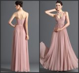 Spaghetti Party Prom Gowns Pink Chiffon Evening Dress E13425