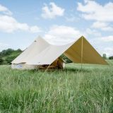 Waterproof Luxury Cotton Canvas 6 M Bell Tent with Sunshade Awning