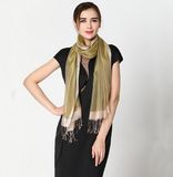 Summer Silk Scarf Gradient Color Long Lightweight Sunscreen Shawls for Women, 200*70cm