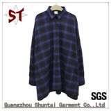 OEM Fashion Women Casual Plaid Shirt Coat with Long Sleeve