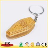 Custom Engraved Beech Metal Key Chain