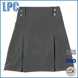 Girls Lycra Four Button Pleat School Uniform Skirt