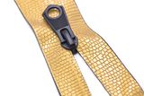 Nylon Zipper with Leather Tape/Yellow Color/Top Quality