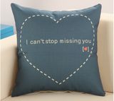 100% Cotton Mediterranean Love Printing Sofa Cover