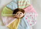 80% Cotton Baby Wash Cloth, 6 PCS Per Bag