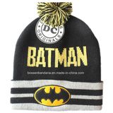 China Factory Customized Cartoon Design Acrylic Knit Jacquard Warm Fold Beanie Hat