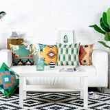 New Cotton Linen Cover Vintage Kilim Style Retro Cushion Pillow