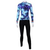 Petals Patternedfashion Customized Patterned Quick Dry Long Sleeve Women Sports Wears Set Cycling Jersey