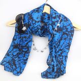 Blue Azo Free Voile Shawl for Women Fashion Accessory