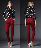 High Quality Elegant Printing Women Long Sleeve Shirt Ladies Blouse