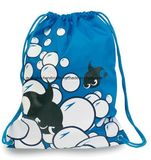 Blue Customized Printed Drawstring Backpack