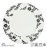 27cm White Porcelain with Decal Grass Dinner Plate