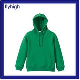 Good Quality Solid Green Hoodie with Custom Logo Printing