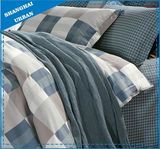 Vintage Stone Navy Polyester Bedsheet Set