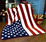 100% Polyester Coral Fleecethe United States Flag Blanket