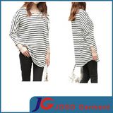 Lady Long Sleeves Clothes Strip T -Shirt Dress (JS9010)