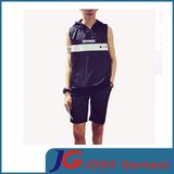 Fashion Striped Sleeveless Hooded T-Shirt Suit for Men (JS9035m)