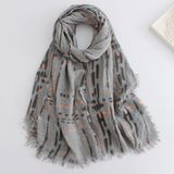 Lady Fashion Checked Printed Viscose Scarf (YKY1136)