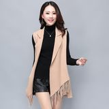 Latest Design Ladies Garment Casual Women Sleeveless Cardigan Sweater Vest