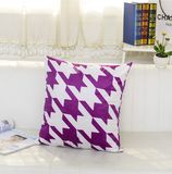 Houndstooth Transfer Printed Short Plush Cushion Decorative Pillow (MPL-527)