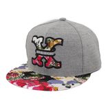 New Arrival Flower Brim with Embroidery Patch Snapback Hats (GKM01-Q0012)