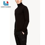 Men's High Neck Knit Sweatshirt with Long Sleeve