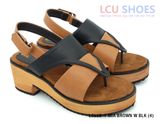 Chic Womens Cross T-Strap Sandals Beach Platform Wedge Shoes