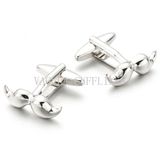 VAGULA Fashipn Silver Plated Mustache Cufflink Funny Beard Men's Cuff Link 692