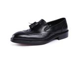 Italian Mens Leather Black Dress Shoes for Business Office