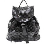 China Factory Women Glossy Geo Prism Design Girls School Backpacks Gym Travel Fancy Bags