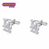 Personalized Design Custom Letter Fashion Metal Cufflinks for Men Shirt Decoraction