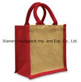 Wholesale Custom Printed Promotional Handy Little Jute Gift Bags