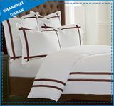 Hotel Collection Brown Border Cotton Duvet Cover Bedding