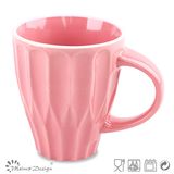 10oz Embossed Glazing Ceramic Mug Microwave Safe