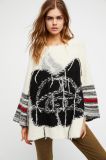 Super Soft Knit Sweater Featuring a Rose Design