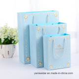 Blue Paper Gift Bag with Exquisite Angel Printing