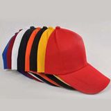 6 Panels Plain Cotton Black Baseball Cap