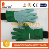 Ddsafety 2017 Green Cotton Gardening Band Cuff Dots Garden Glove