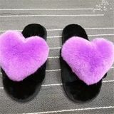 Hot Wholesale Sheepskin Slippers Rex Rabbit Fur Lined Slippers