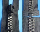 Black Fashion Crystal Zipper Diamond Zipper