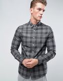 Loose Denim Check Shirt