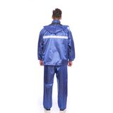 Polyester Hooded Waterproof Raincoat with Mesh Layer Inside